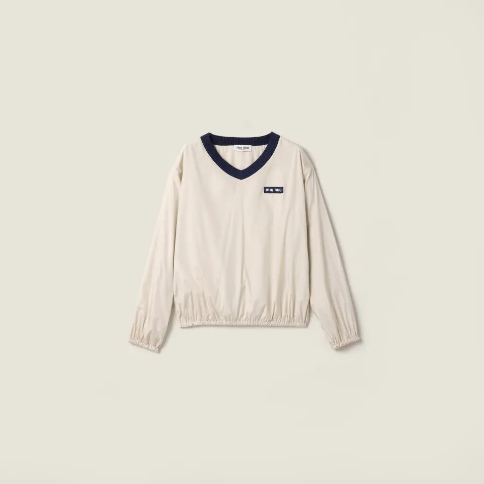Technical pongé sweatshirt
