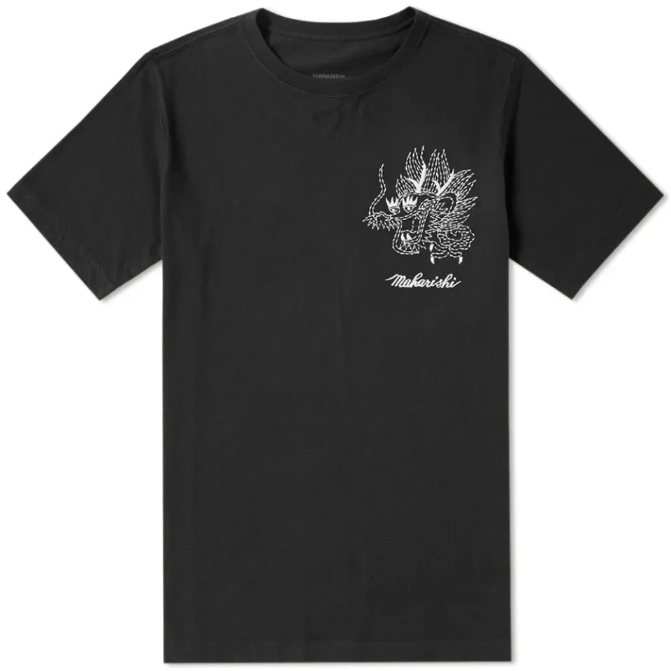 Stencil Dragon Crew Neck Tee