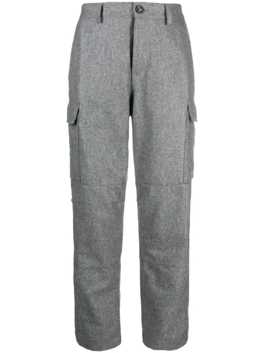 Men Straight leg Wool Trousers
