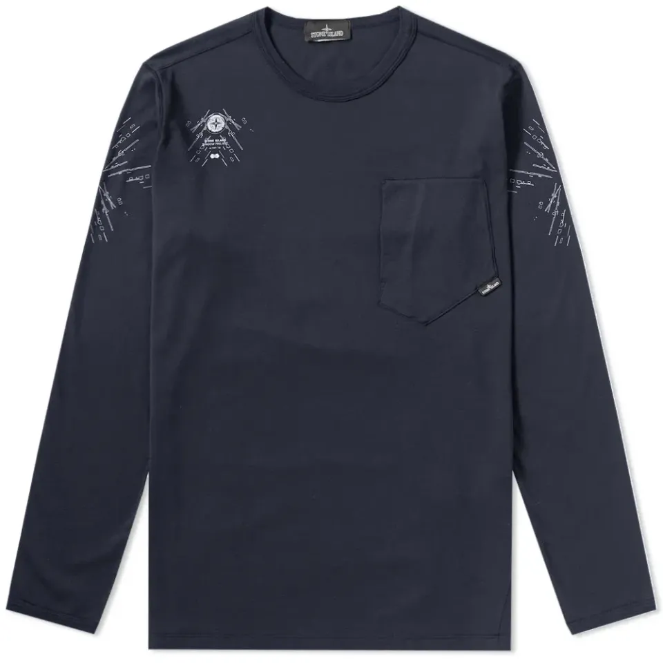 Long Sleeve Garment Dyed Graphic Tee