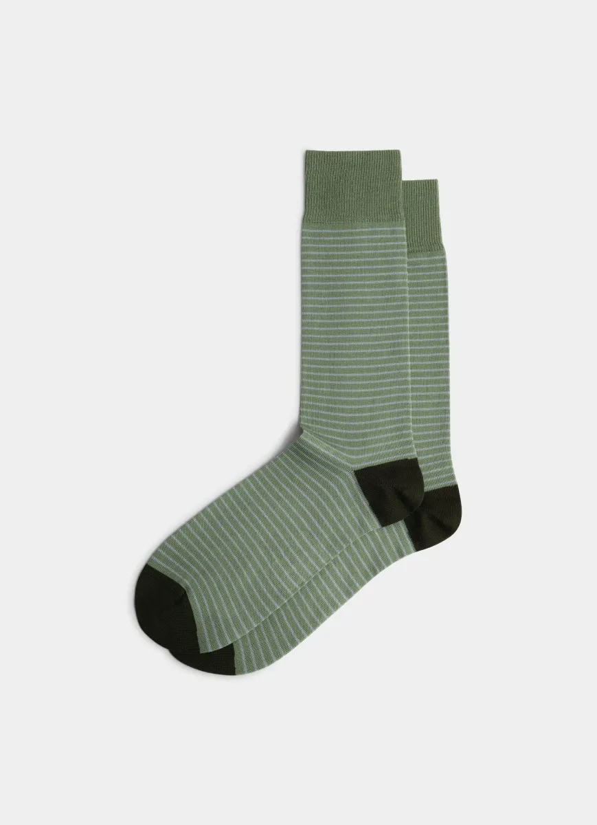Combed Cotton Striped Socks