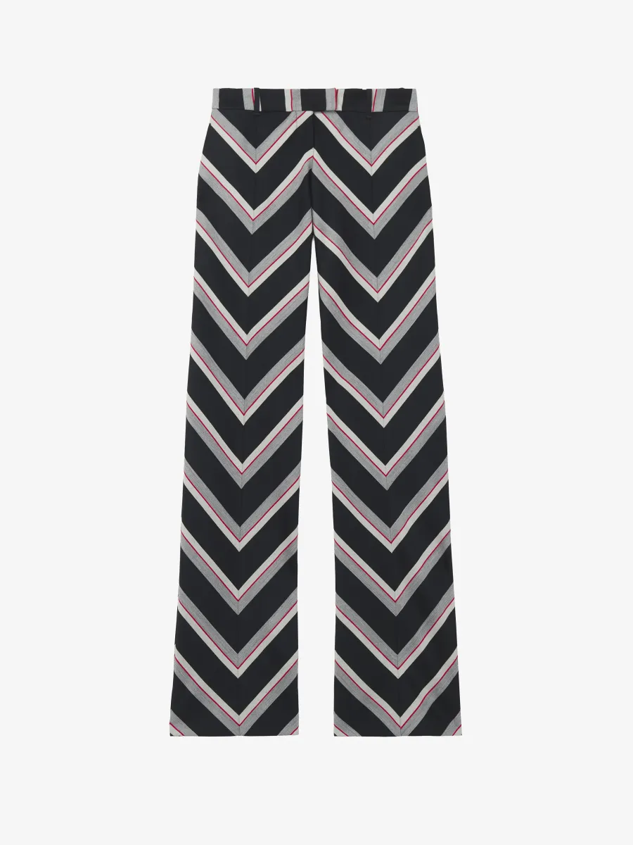 Chevron Stripe Bumster Trousers