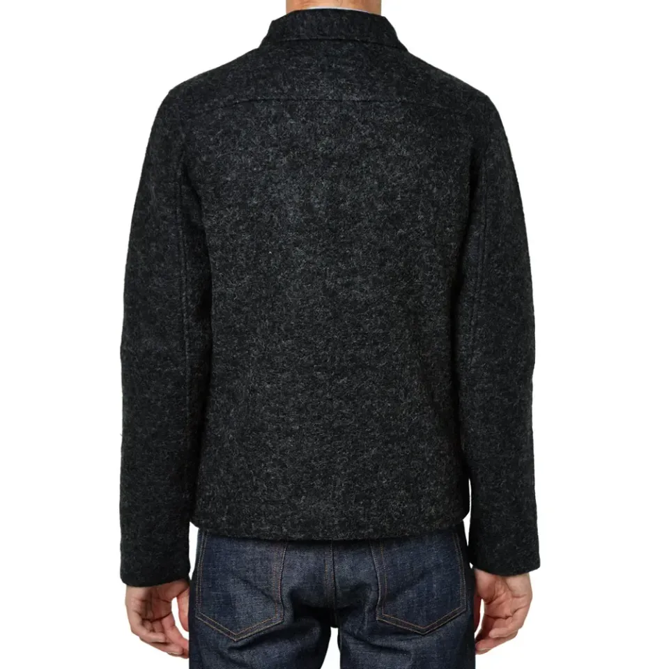 Layered Wool Pocket Jacket