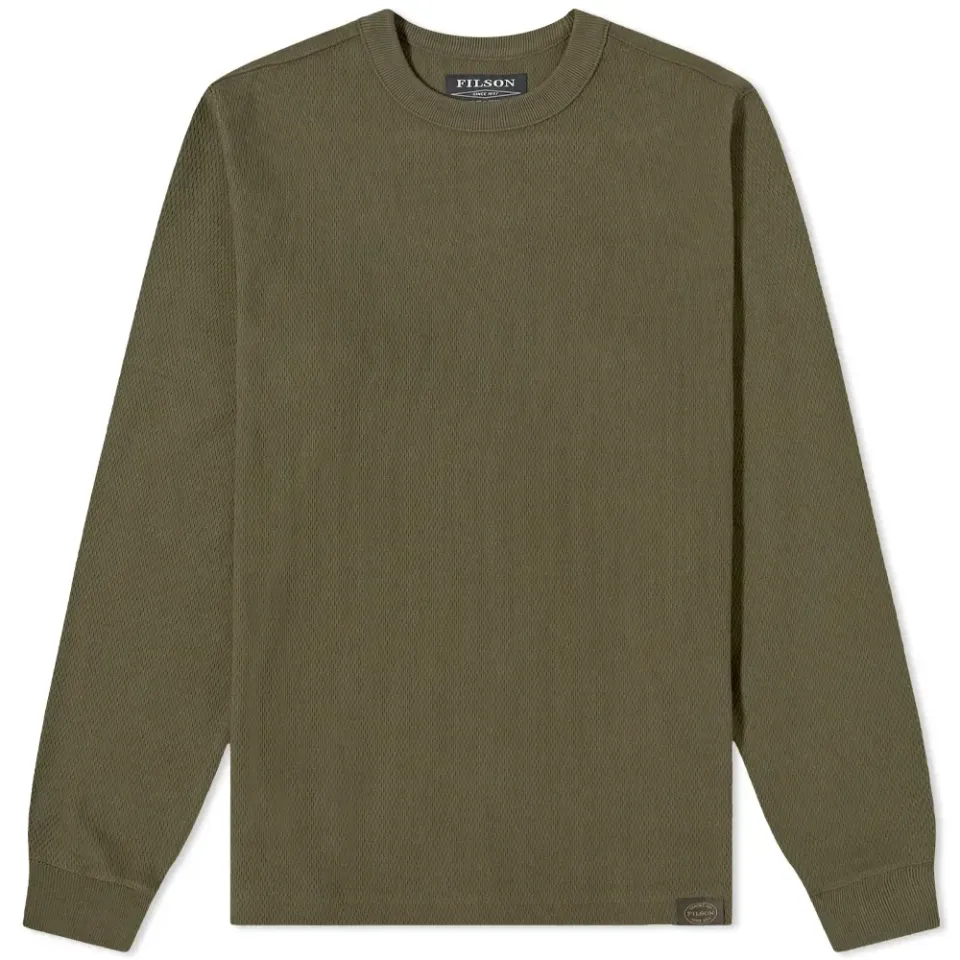 Waffle Knit Thermal Crew