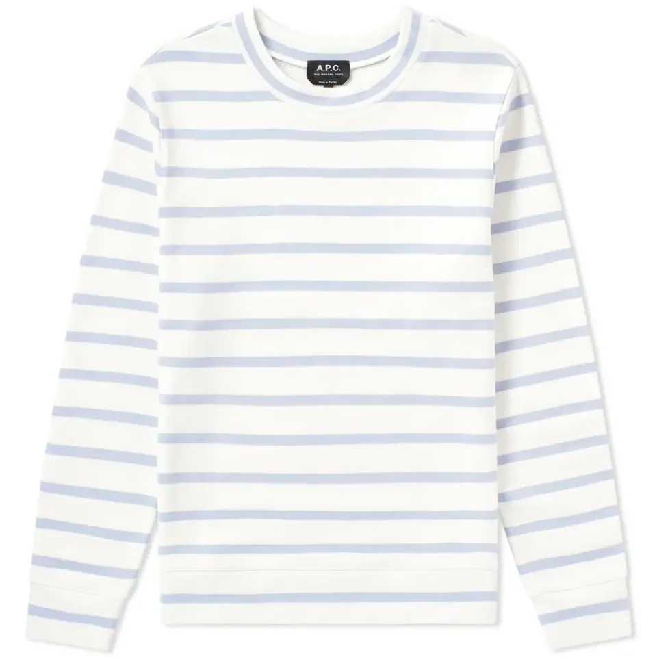 A.P.C. Tebow Stripe Crew Sweat