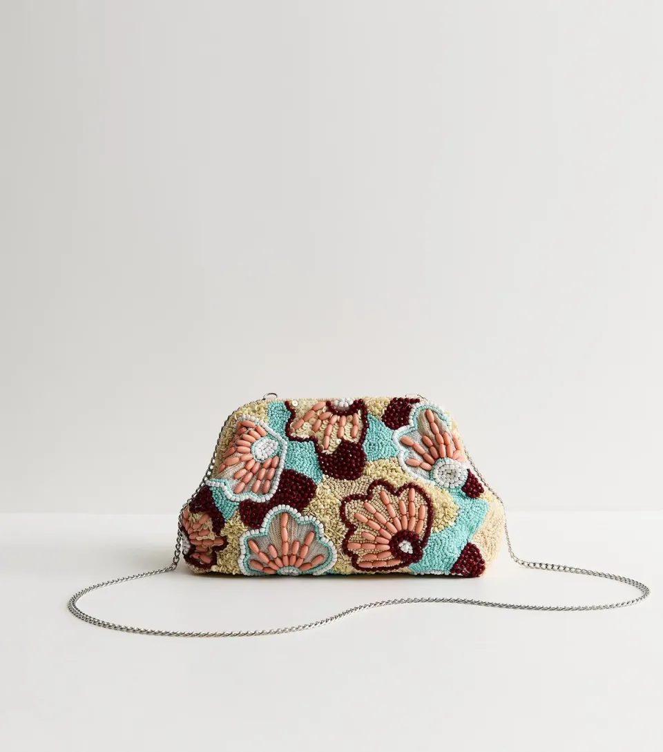 Multicoloured Slouchy Beaded Shoulder Bag