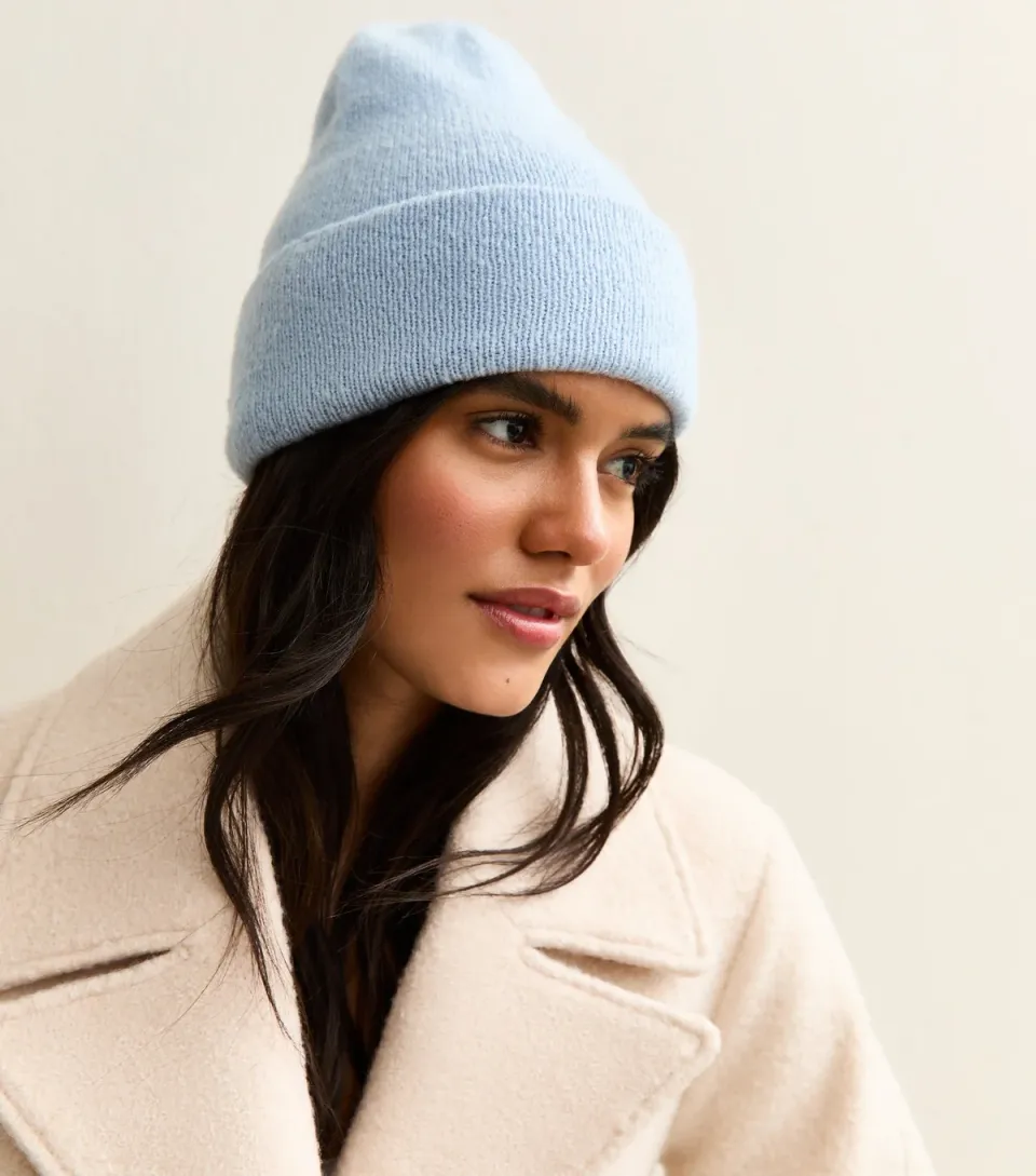 Blue Brushed Beanie