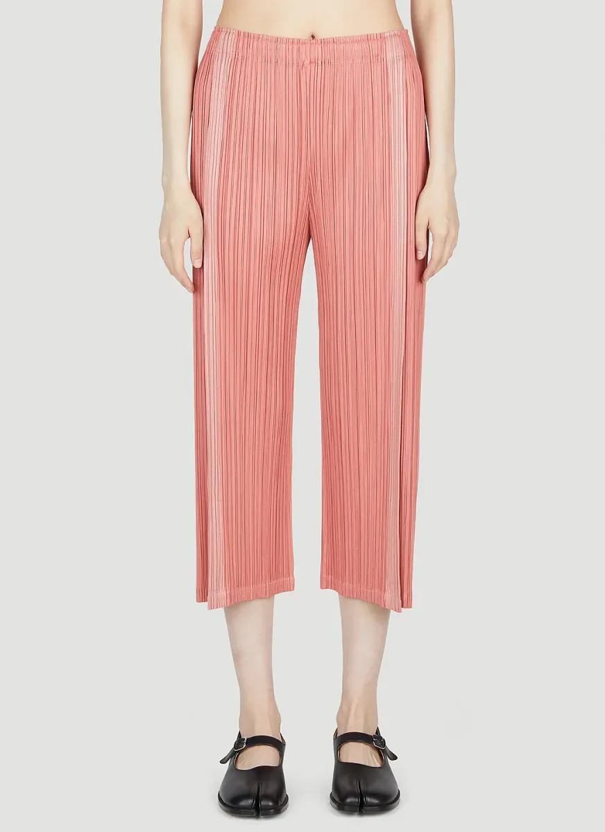 Cropped Pleated Pants