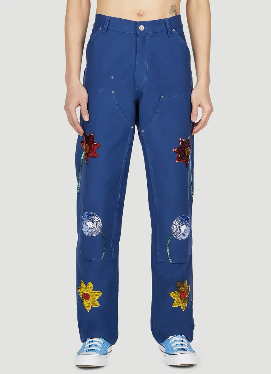 Embroidered Cargo Pants