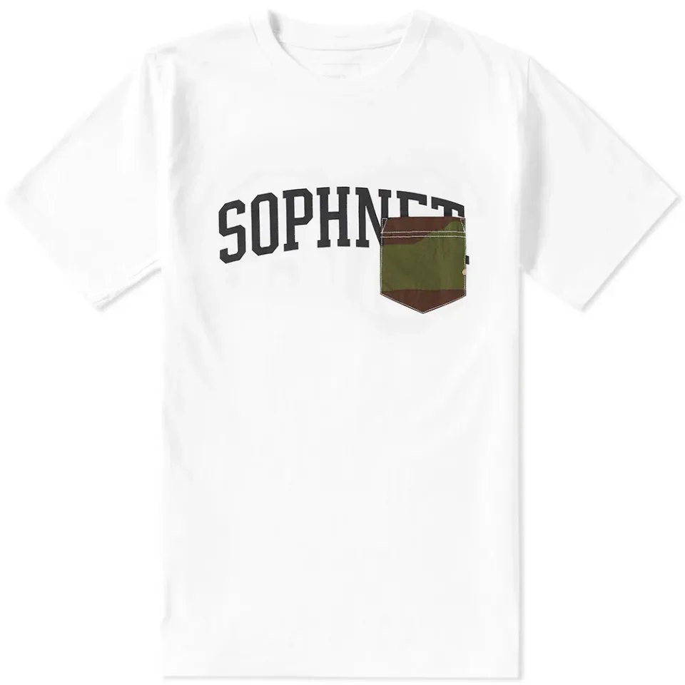 SOPHNET. Camouflage Pocket Numbering Tee