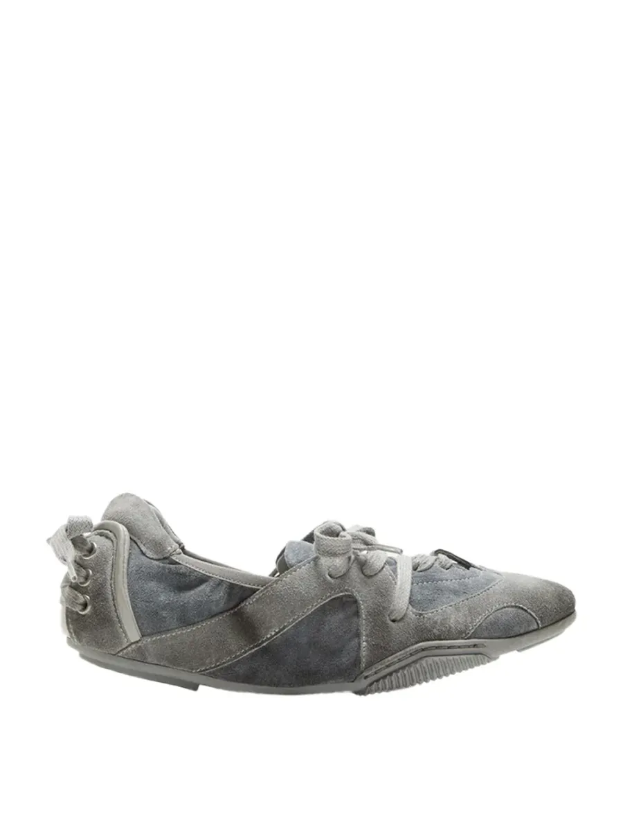 Women Lace Up Shoes Multi Grey