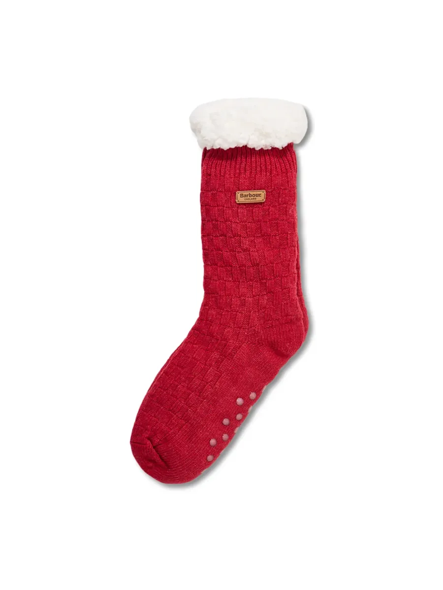 Wool Blend Cable Knit Lounge Socks