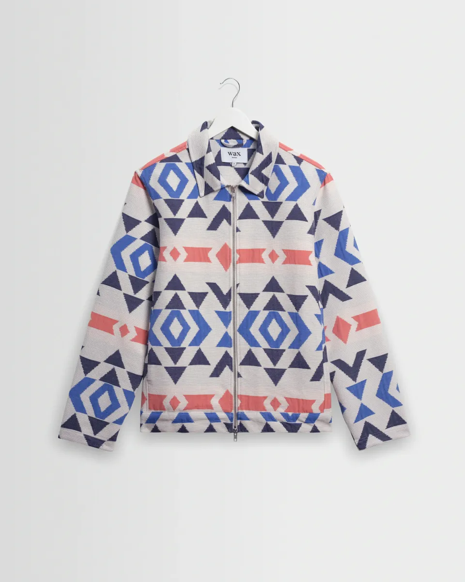 Park - Ecru and Multicolour Aztec Jacquard Jacket