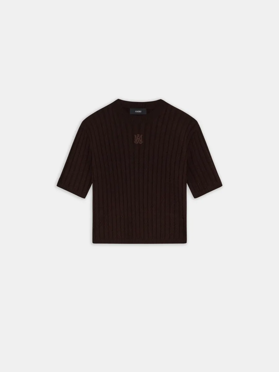 WOMEN - WOMEN'S MA CABLE KNIT TEE - Dark Brown