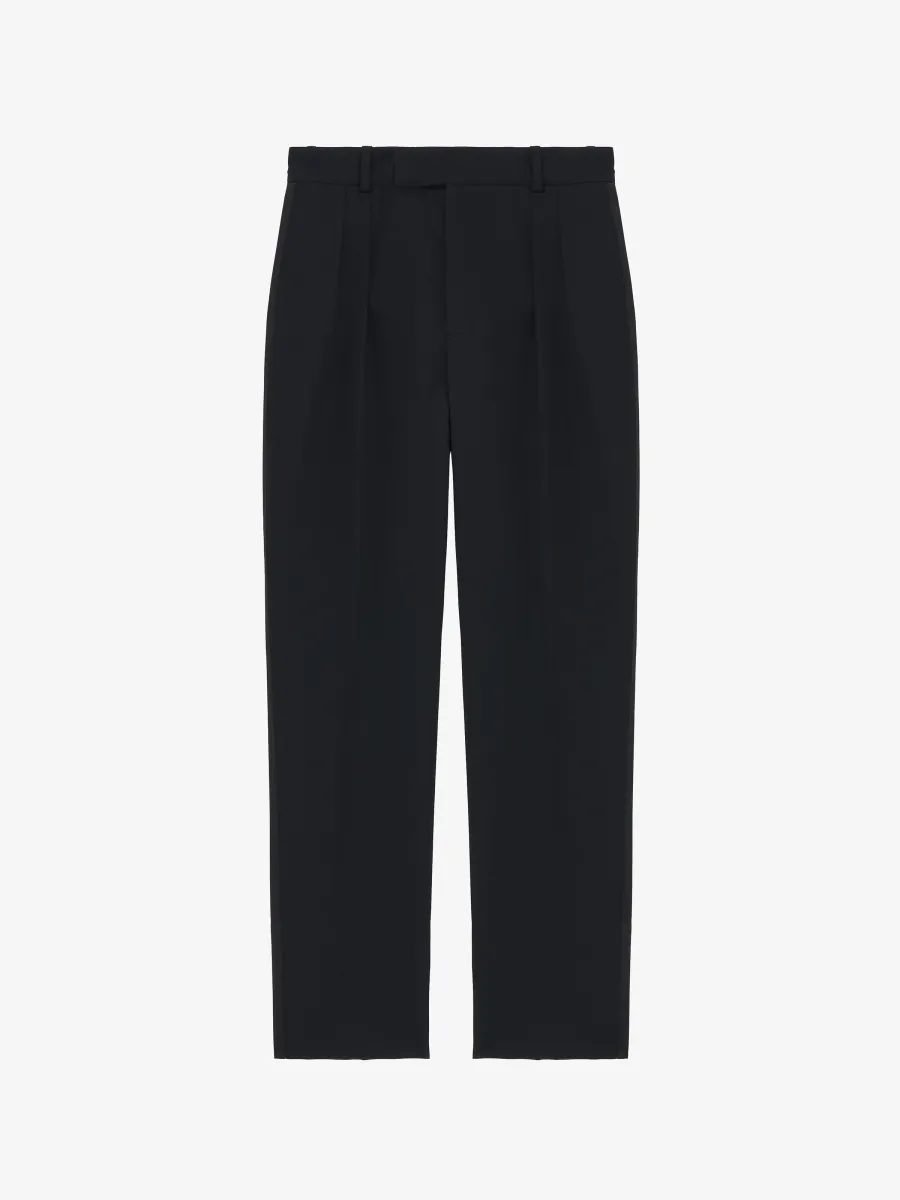 Pleat Detail Tuxedo Trousers