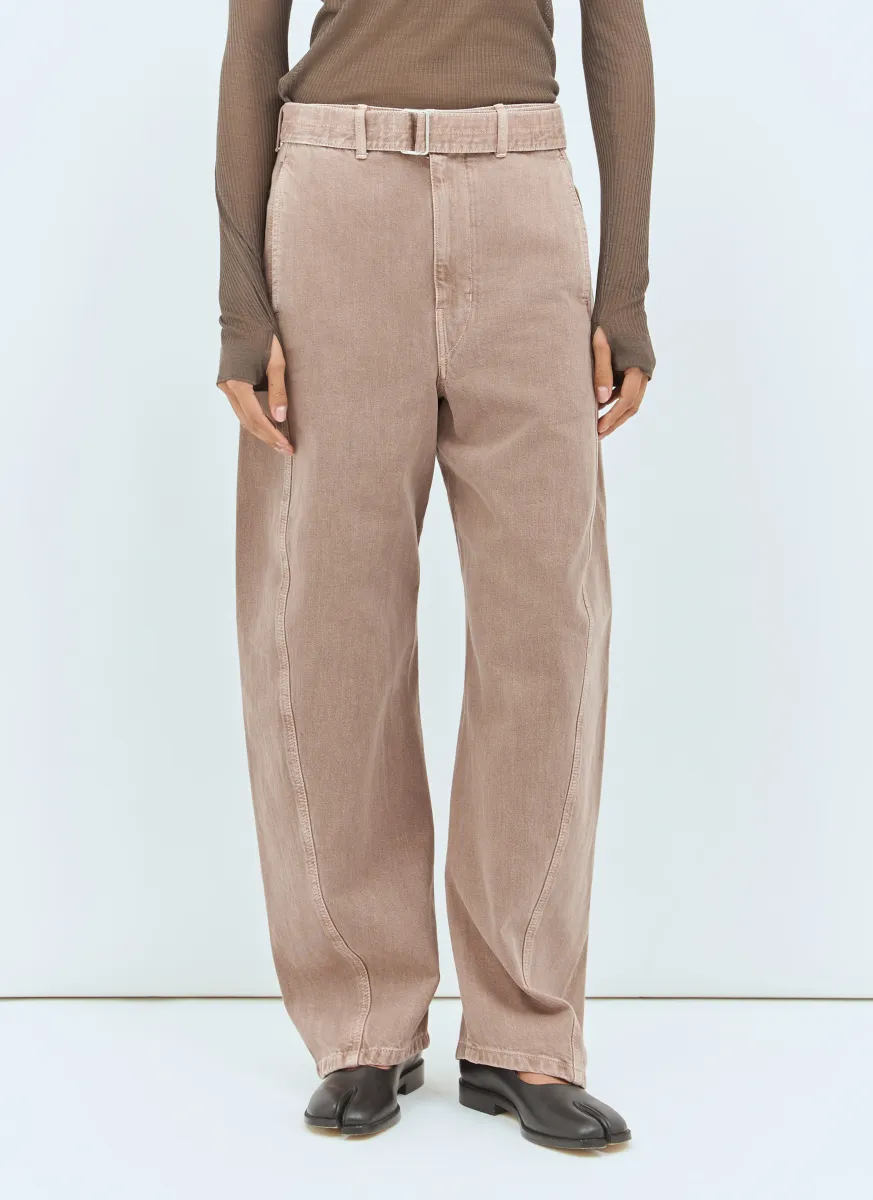 Twisted Belted Jeans