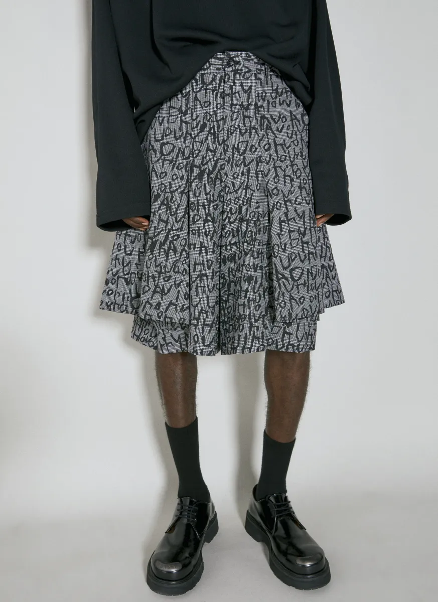 Houndstooth Monogram Shorts