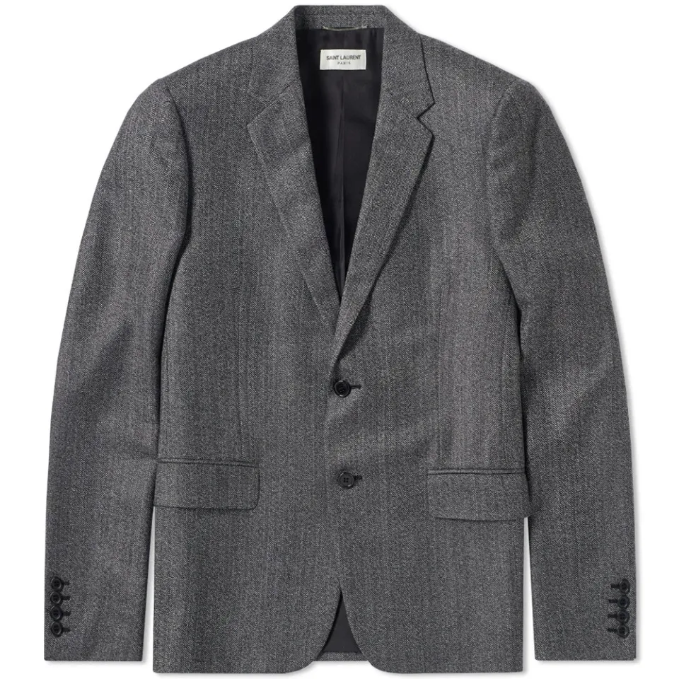 Herringbone Flannel Blazer