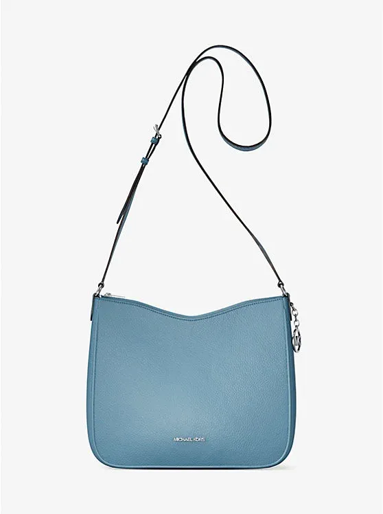 Nayla Medium Pebbled Leather Messenger Bag