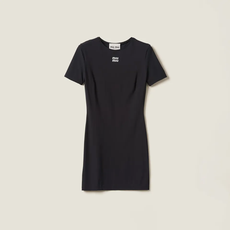 Stretch jersey minidress