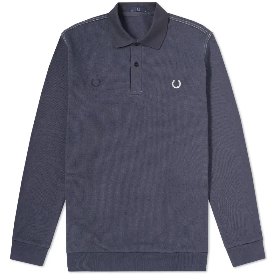 Fred Perry Laurel Long Sleeve Contrast Stitch Double Logo Polo