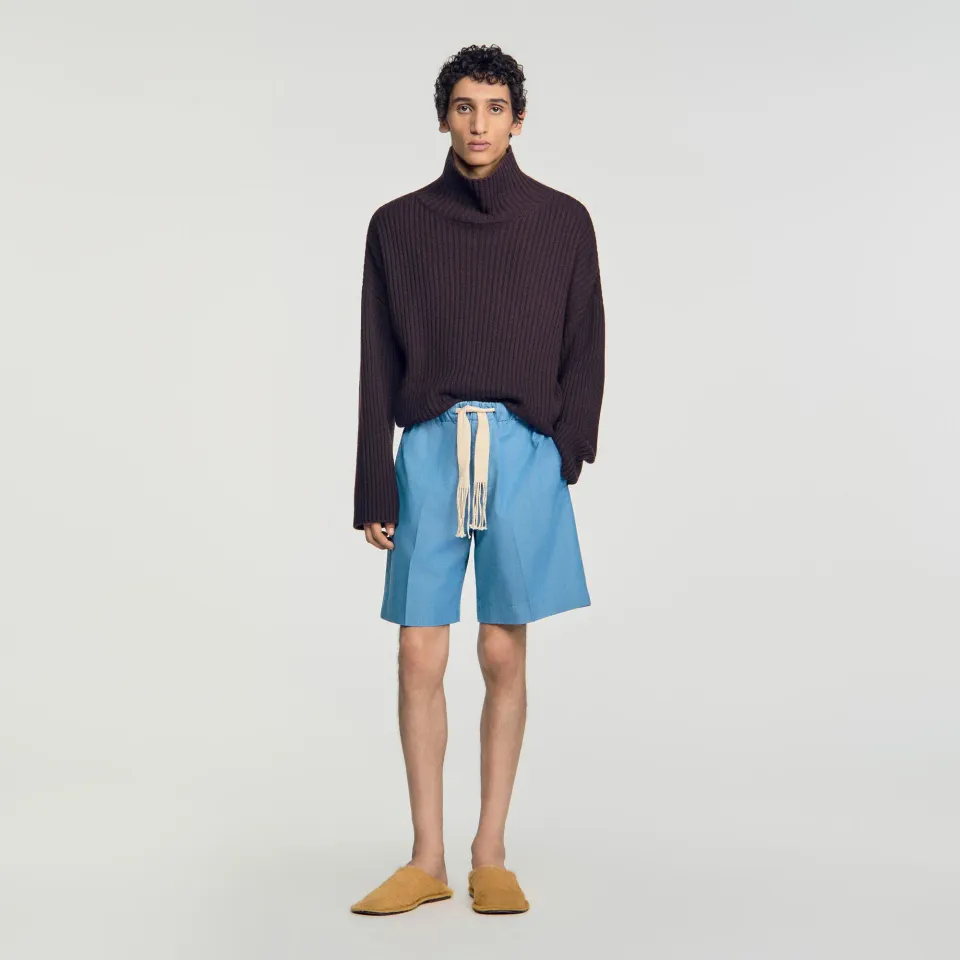 Faded cotton shorts