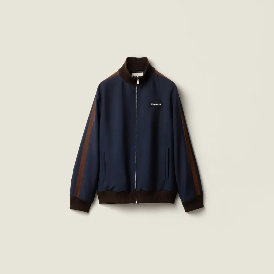 Kid mohair blouson jacket