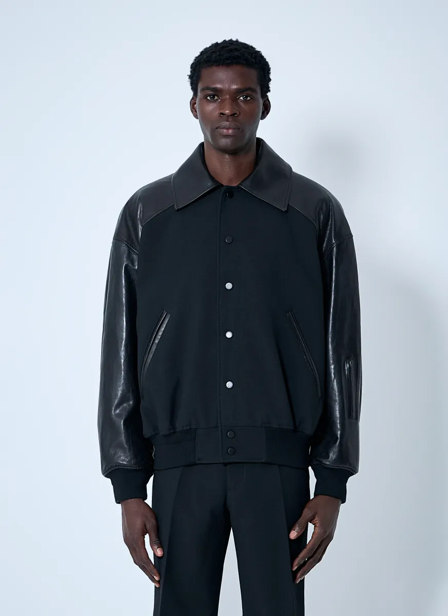 Blouson With Leather