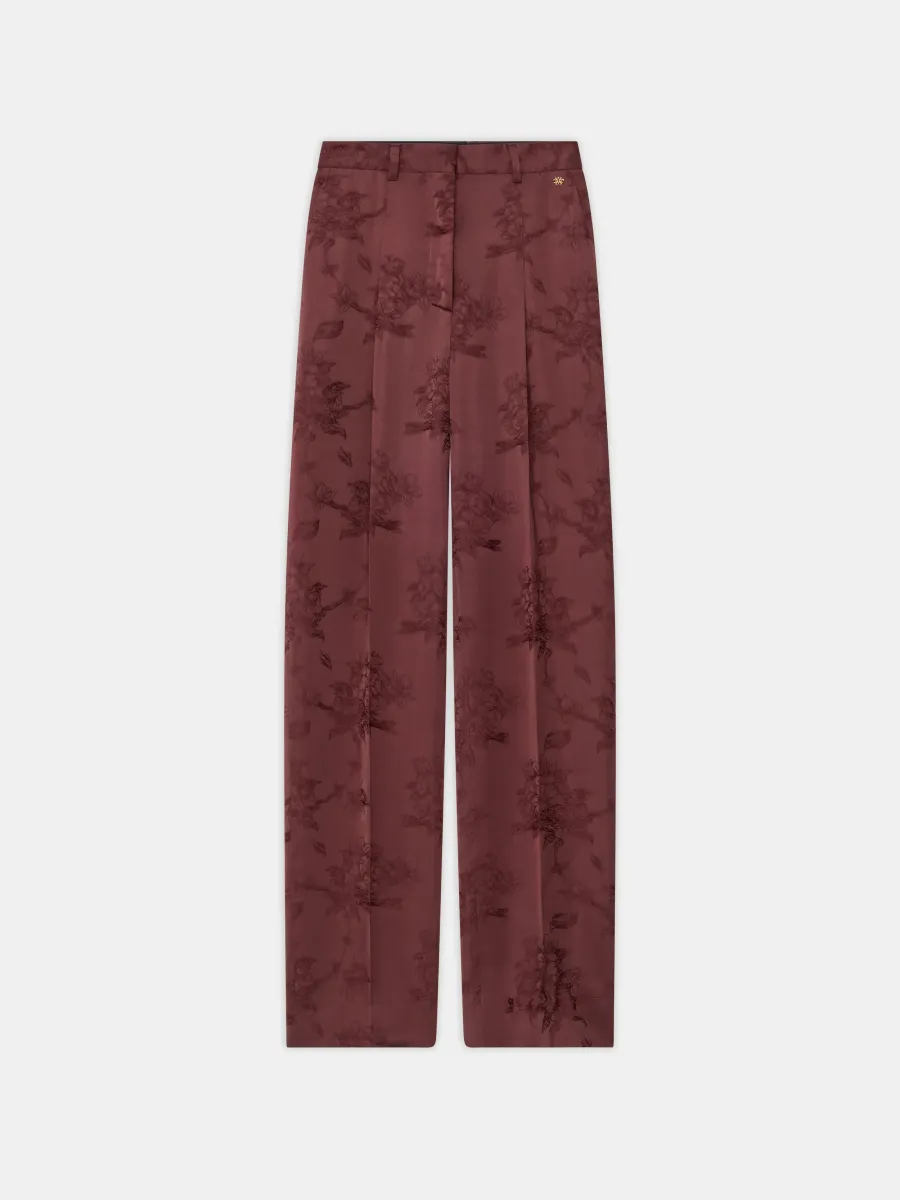 WOMEN - WOMEN'S FLORAL DOUBLE PLEATED PANT - Tobacco