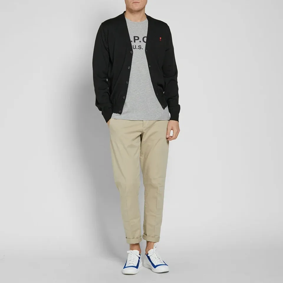AMI Heart Logo Cardigan