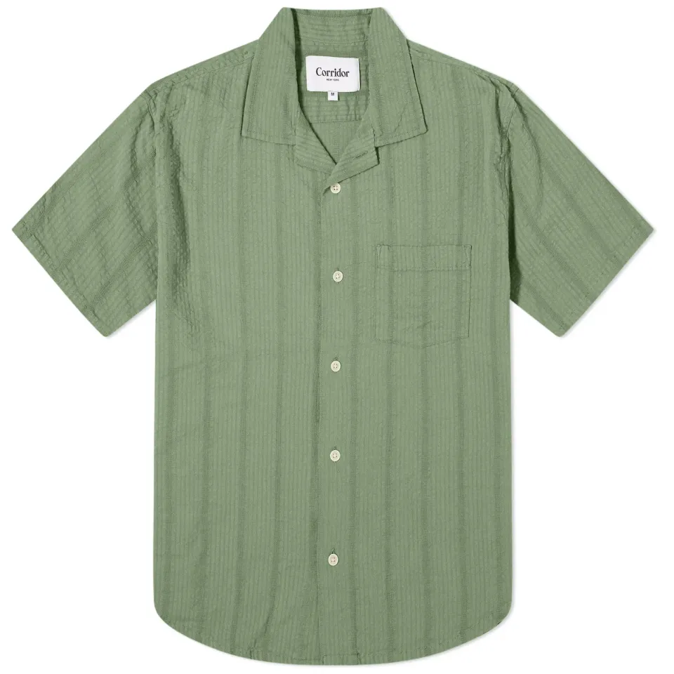 Striped Seersucker Vacation Shirt