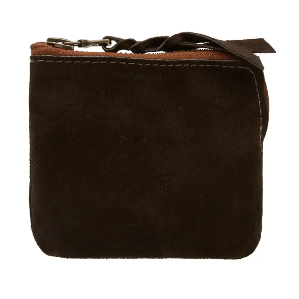 Suede Half Zip Wallet