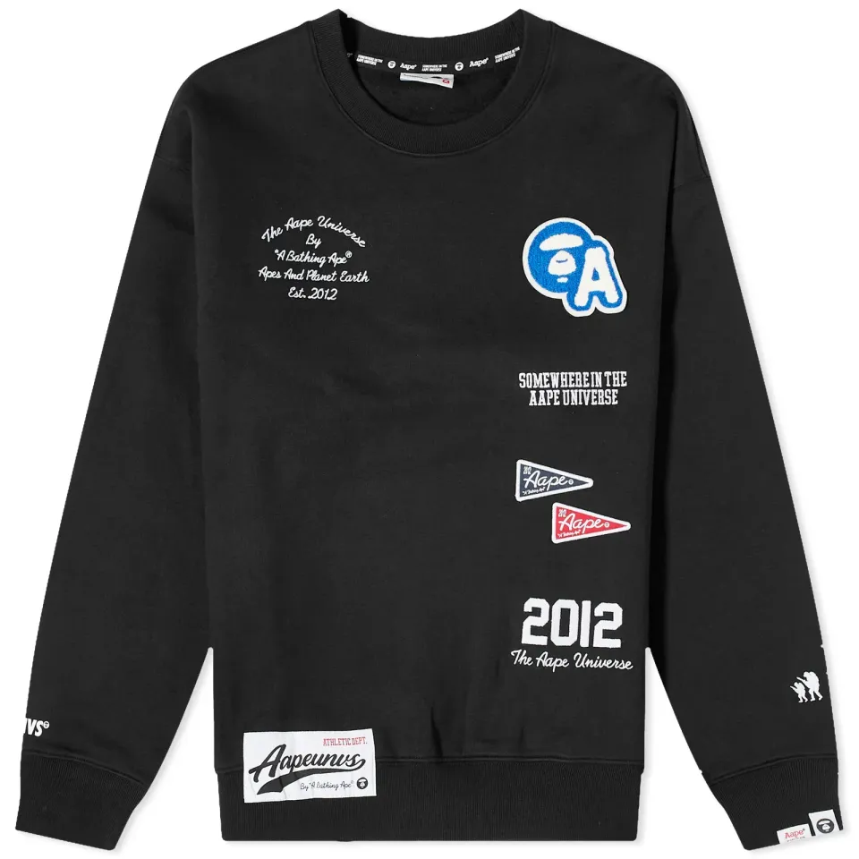 AAPE College Towel Crew Sweat