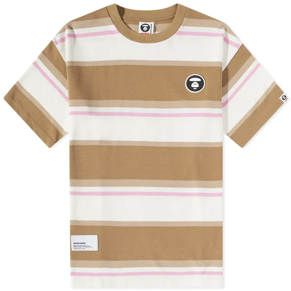 AAPE Now Silicone Badge Stripe T-Shirt