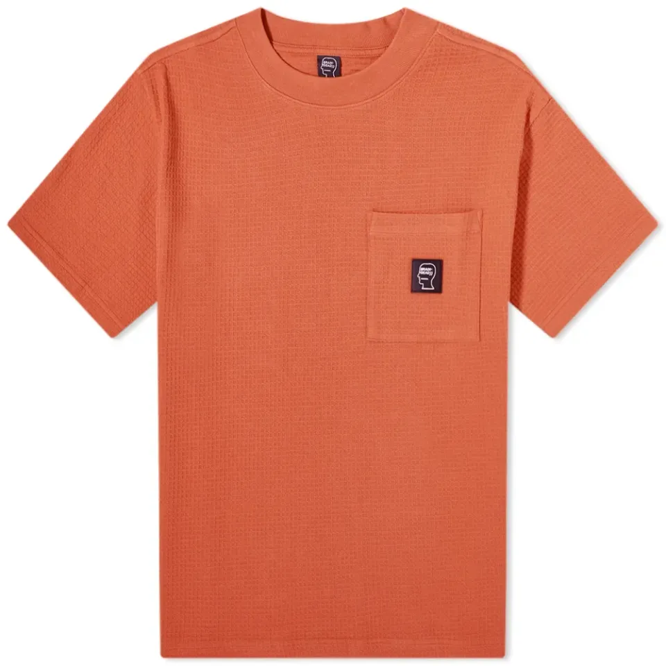 Waffle Knit Mockneck T-Shirt