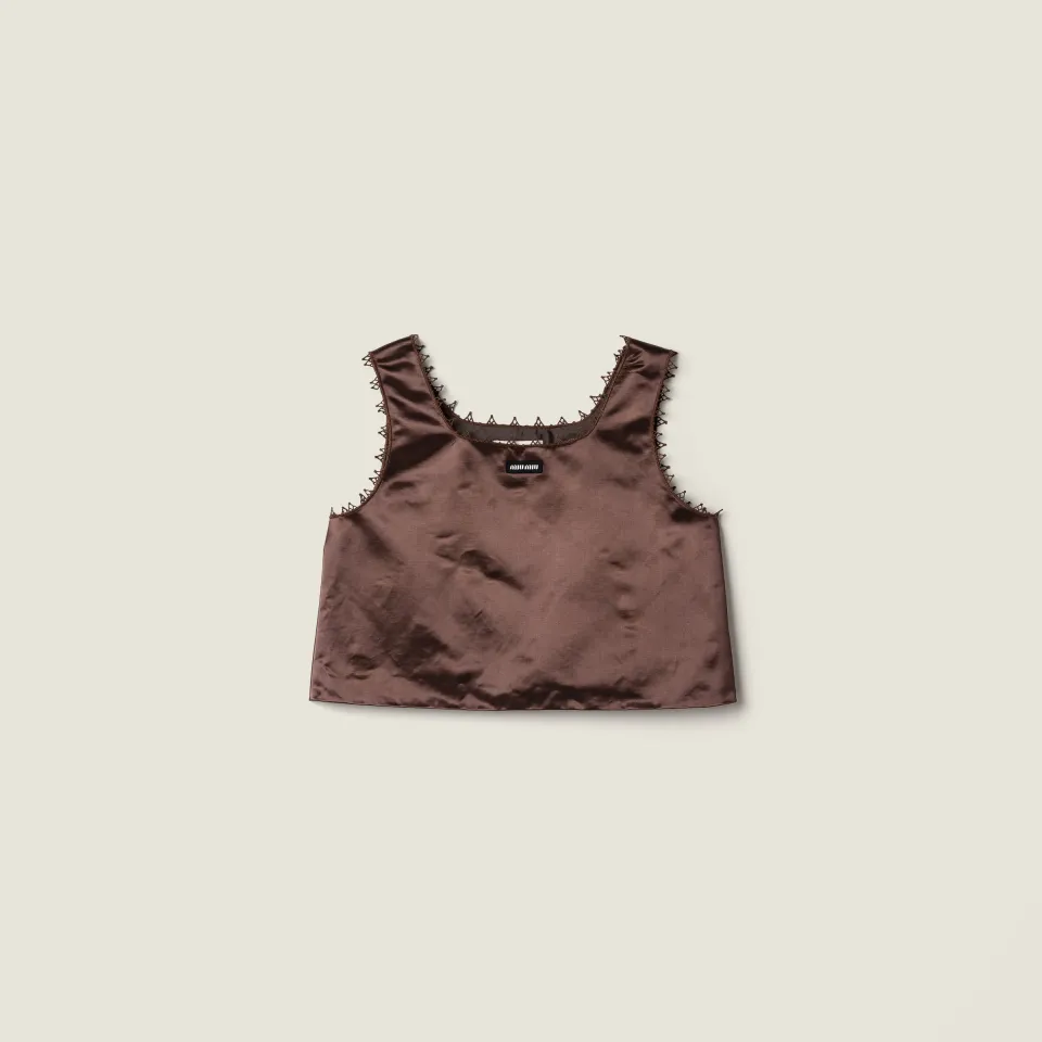 Satin crop top