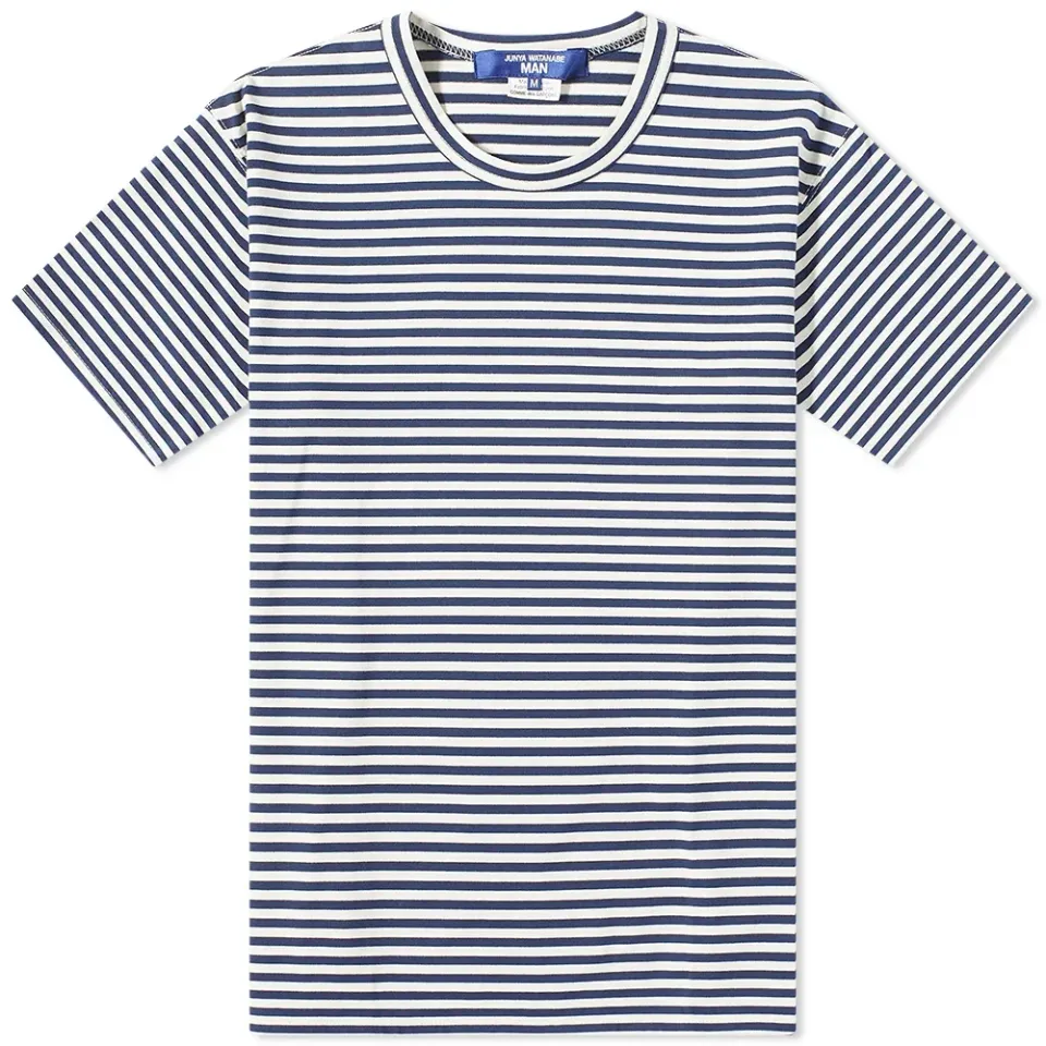 Striped Curved Hem Tee