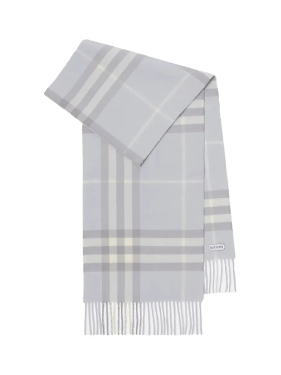 Check Cashmere Scarf Mist