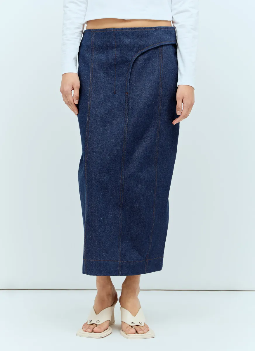 La Jupe De Nimes Obra Midi Skirt