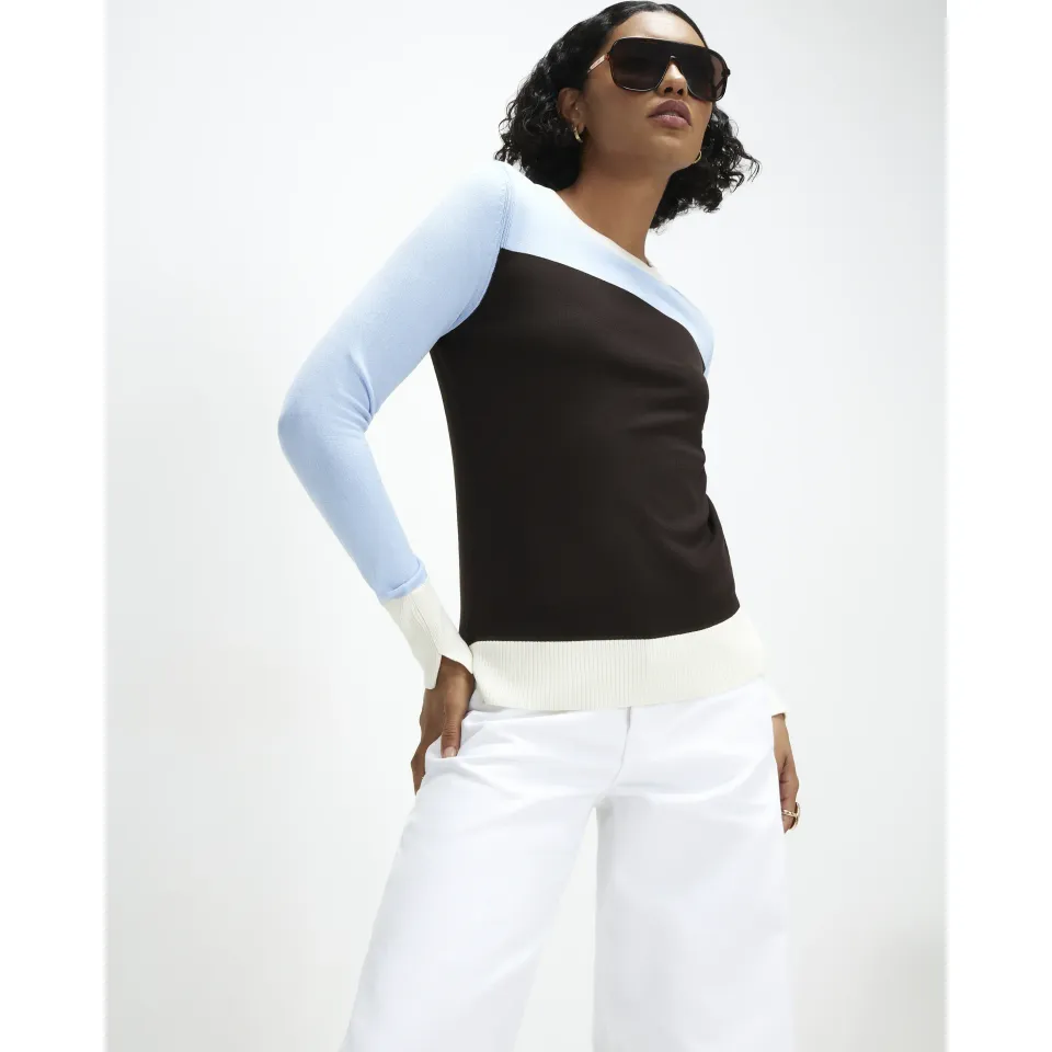 Colour Blocked Knit Top