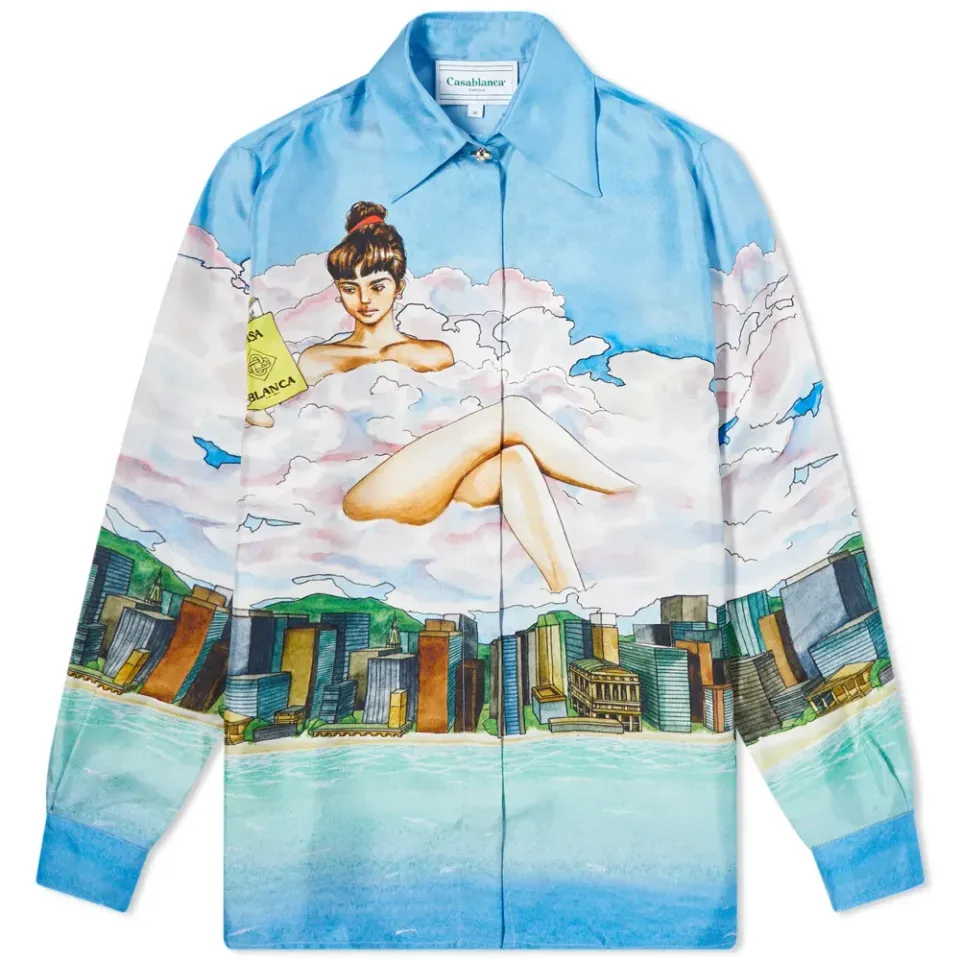 Printed Classic Silk Twill Shirt