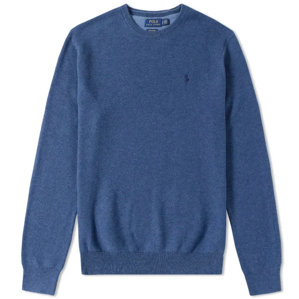 Textured Cotton Crew Knit