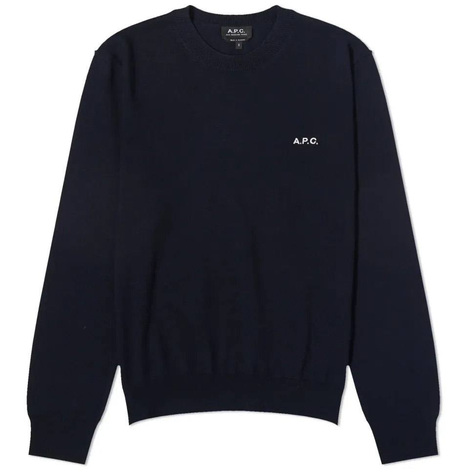 A.P.C. Axel Logo Crew Neck Knit