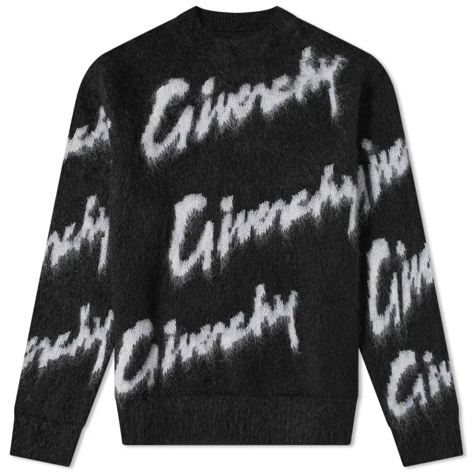Intarsia Signature Mohair Crew Knit